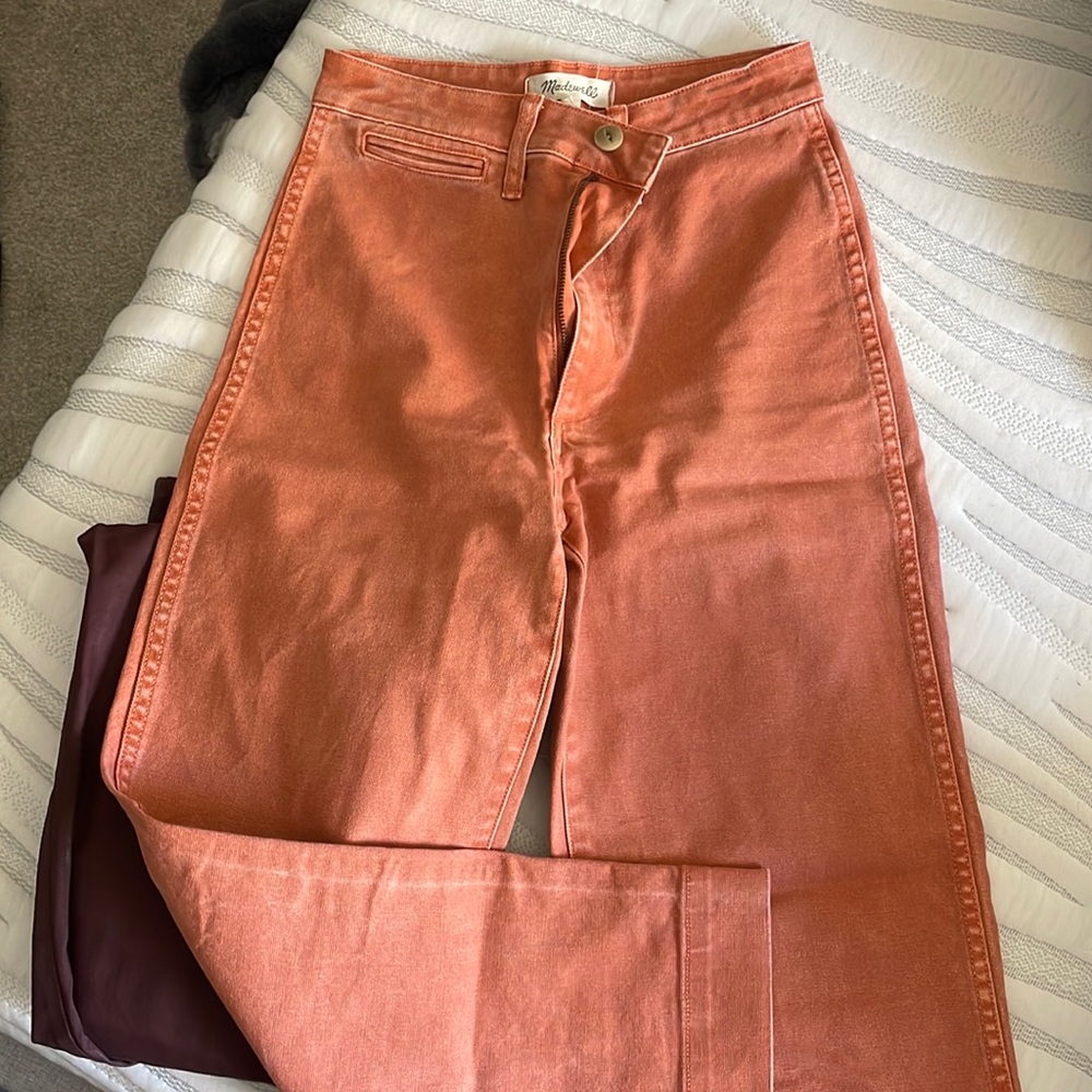 Madewell wide leg trousers size 25